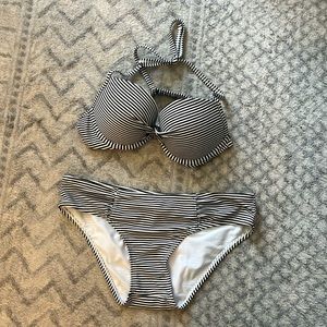 Aerie push up padded bikini 34B small bottoms